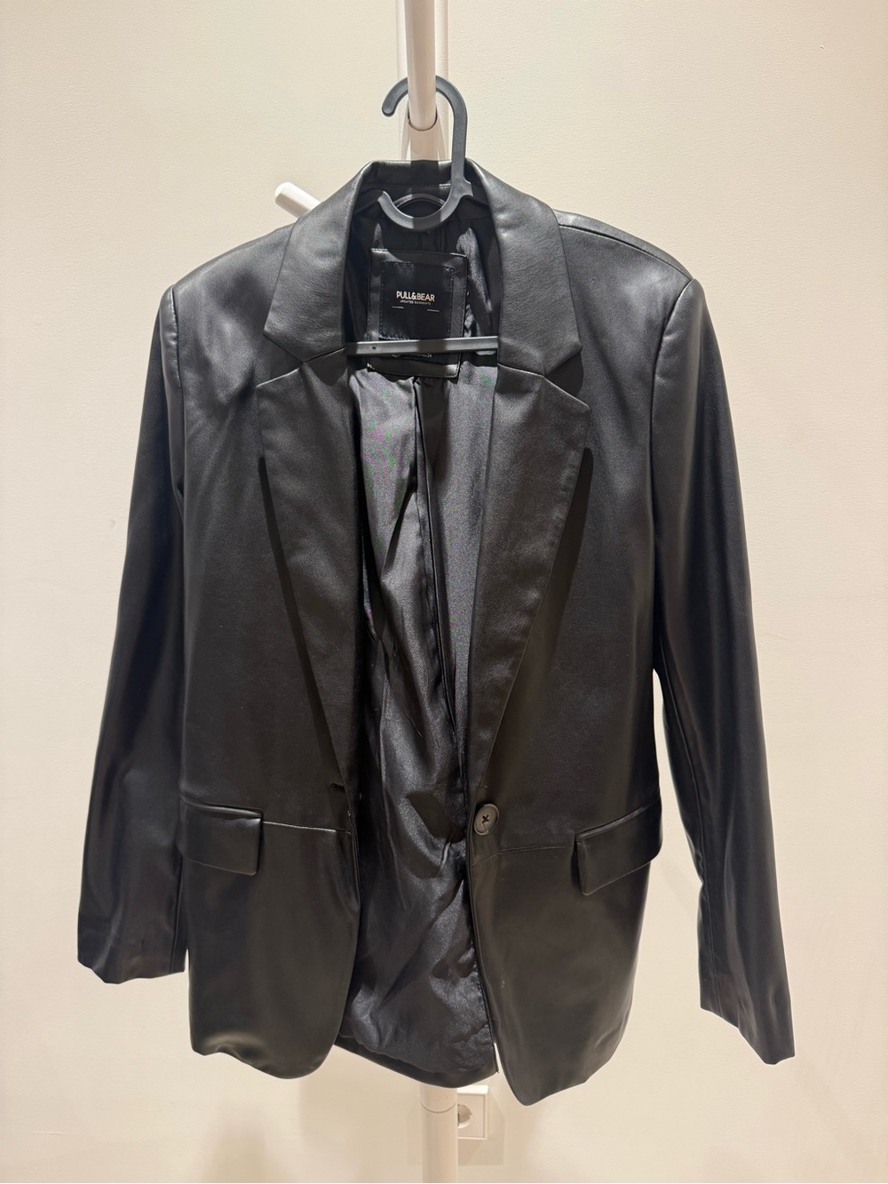 Faux Leather Blazer